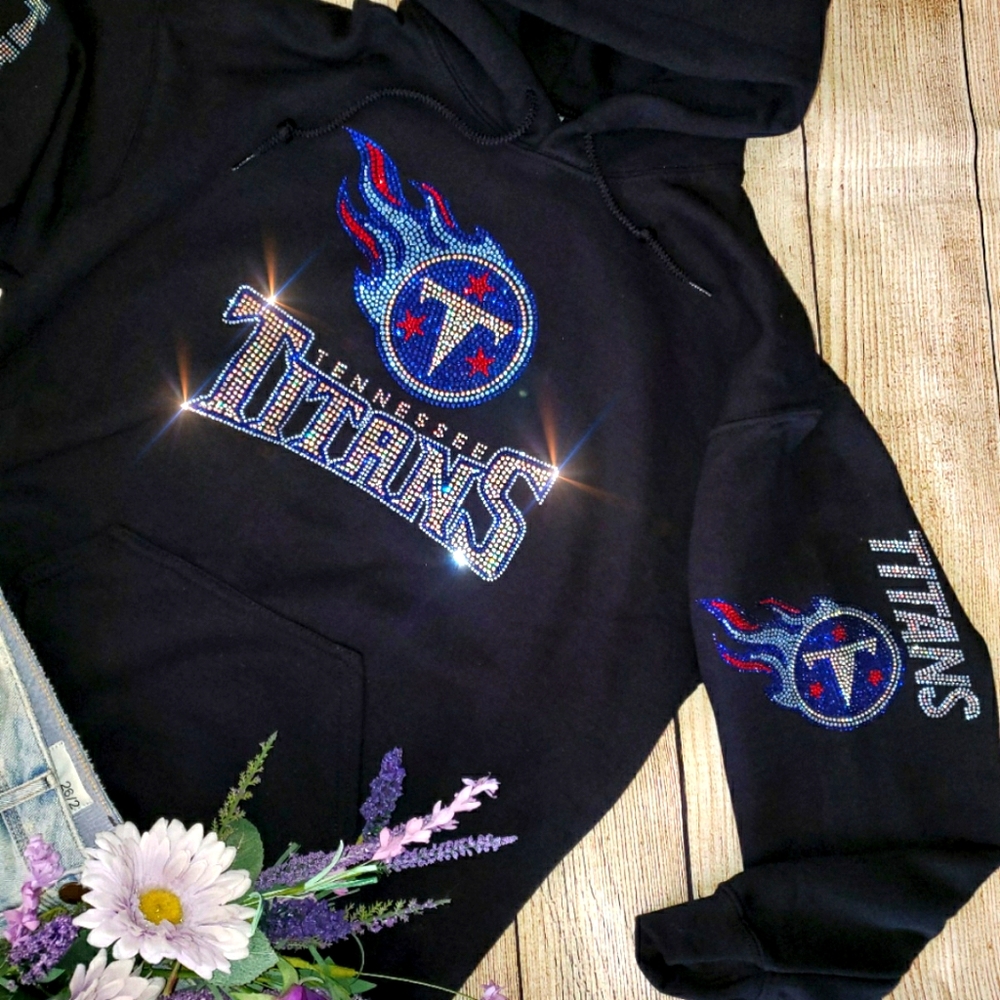 New Tennessee Titans Unisex Women's Bling Hoodie - Picture 1 of 9